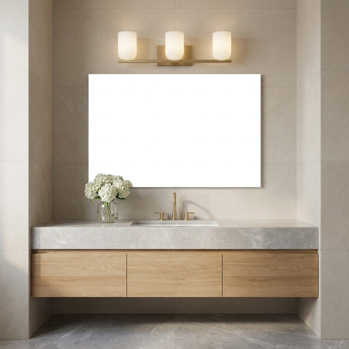 Myhouse Lighting Generation Lighting - GLV1973SBE - Three Light Vanity - Neblina - Satin Brass