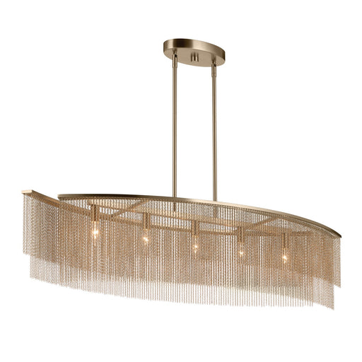 Myhouse Lighting Kichler - 52825CPZ - Five Light Linear Chandelier - Khaite - Champagne Bronze