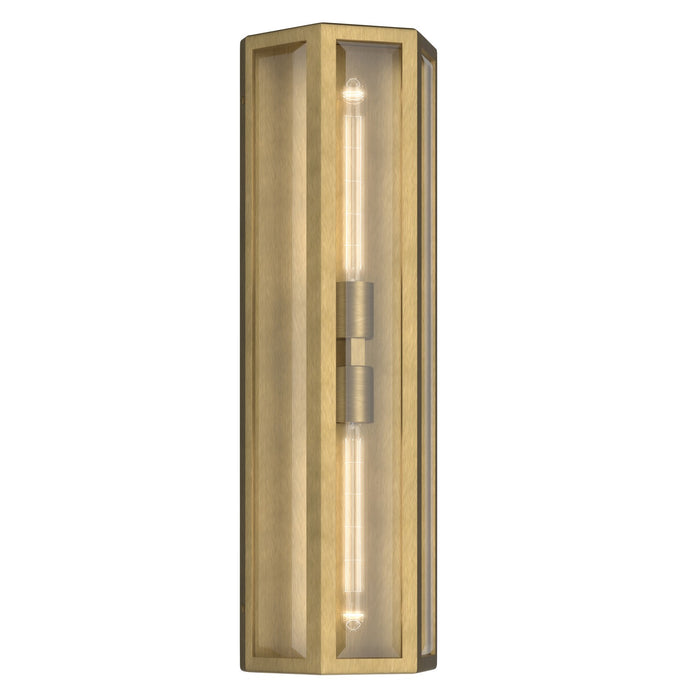 Myhouse Lighting Kichler - 59216NBR - Two Light Outdoor Wall Mount - Berens - Natural Brass