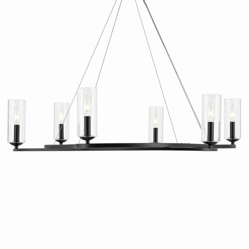 Myhouse Lighting Kichler - 52771BK - Six Light Chandelier - Harpin - Black
