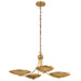 Myhouse Lighting Kichler - 52854LBR - Four Light Chandelier/Semi Flush - Palmela - Lacquered Brass