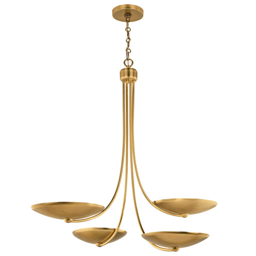 Myhouse Lighting Kichler - 52855LBR - Four Light Chandelier - Palmela - Lacquered Brass