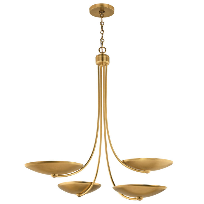 Myhouse Lighting Kichler - 52855LBR - Four Light Chandelier - Palmela - Lacquered Brass