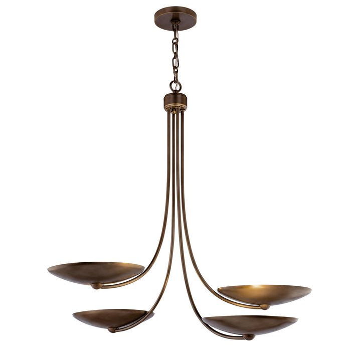 Myhouse Lighting Kichler - 52855LBRLBZ - Four Light Chandelier - Palmela - Lacquered Brass