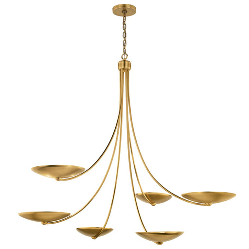 Myhouse Lighting Kichler - 52857LBR - Six Light Chandelier - Palmela - Lacquered Brass