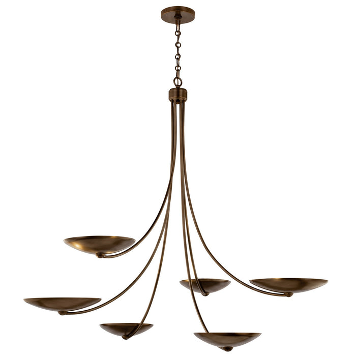 Myhouse Lighting Kichler - 52857LBRLBZ - Six Light Chandelier - Palmela - Lacquered Brass