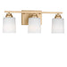Myhouse Lighting Generation Lighting - 4420903EN3-848 - Three Light Bath - Vinton - Satin Brass