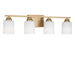 Myhouse Lighting Generation Lighting - 4420904-848 - Four Light Bath - Vinton - Satin Brass