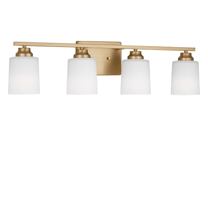 Myhouse Lighting Generation Lighting - 4420904EN3-848 - Four Light Bath - Vinton - Satin Brass