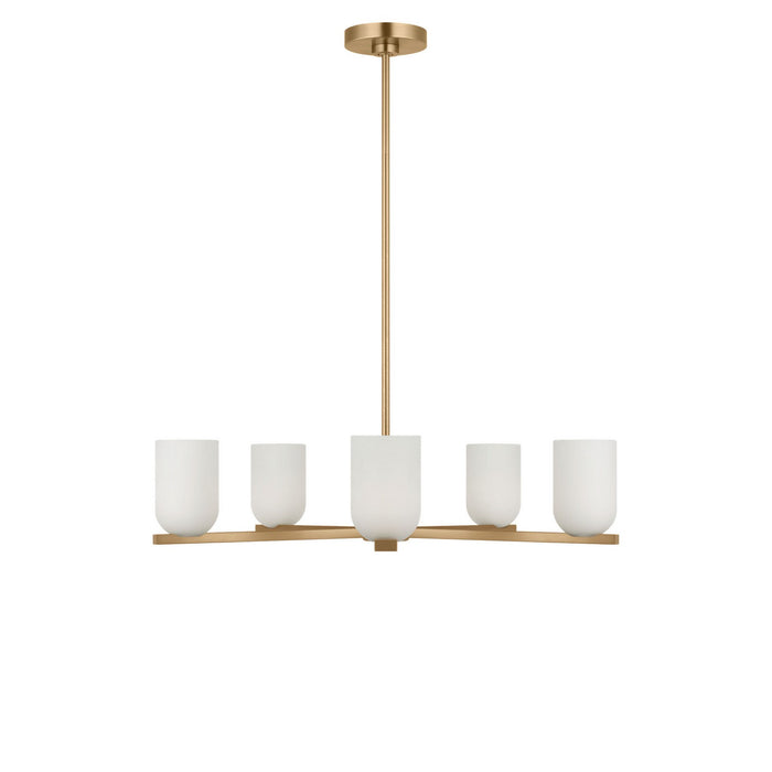 Myhouse Lighting Generation Lighting - GLC1935SB - Five Light Chandelier - Neblina - Satin Brass