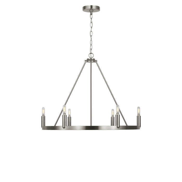 Myhouse Lighting Generation Lighting - GLC2016BNE - Six Light Chandelier - Mirla - Brushed Nickel