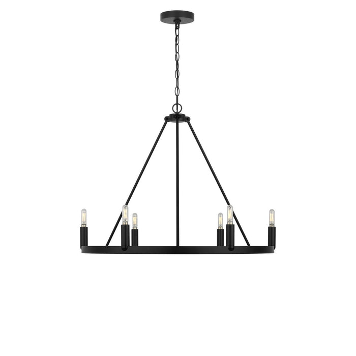 Myhouse Lighting Generation Lighting - GLC2016MBK - Six Light Chandelier - Mirla - Midnight Black