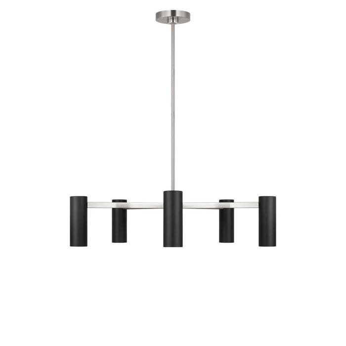 Myhouse Lighting Generation Lighting - GLC2055BN - Five Light Chandelier - Zentro - Brushed Nickel