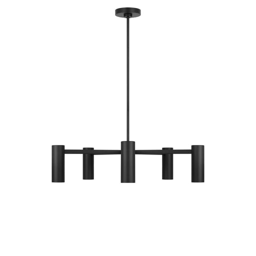 Myhouse Lighting Generation Lighting - GLC2055MBKE - Five Light Chandelier - Zentro - Midnight Black