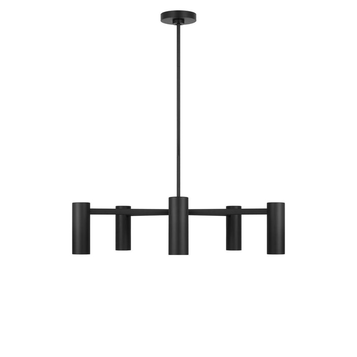 Myhouse Lighting Generation Lighting - GLC2055MBKE - Five Light Chandelier - Zentro - Midnight Black