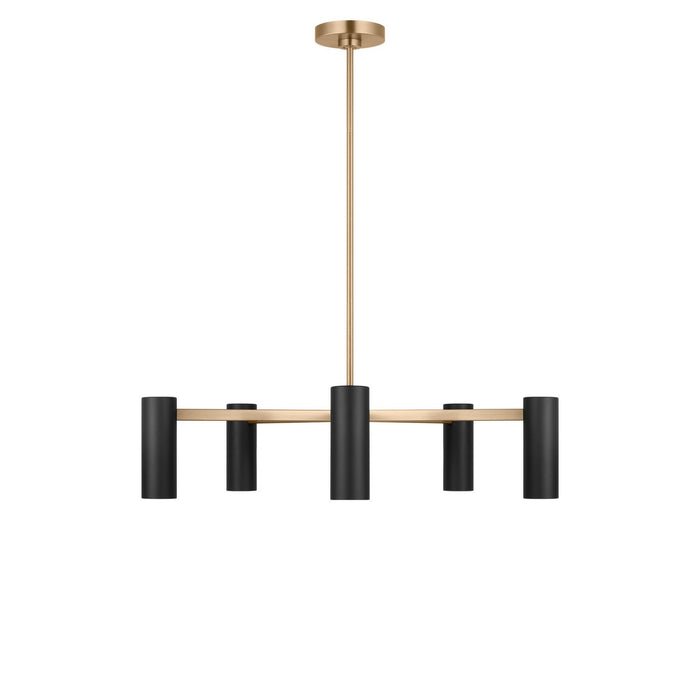 Myhouse Lighting Generation Lighting - GLC2055SB - Five Light Chandelier - Zentro - Satin Brass