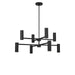 Myhouse Lighting Generation Lighting - GLC2068MBK - Eight Light Chandelier - Zentro - Midnight Black