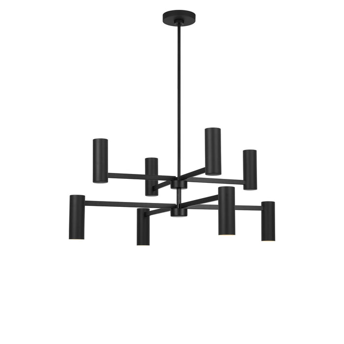 Myhouse Lighting Generation Lighting - GLC2068MBKE - Eight Light Chandelier - Zentro - Midnight Black