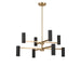 Myhouse Lighting Generation Lighting - GLC2068SBE - Eight Light Chandelier - Zentro - Satin Brass