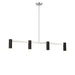 Myhouse Lighting Generation Lighting - GLC2074BNE - Four Light Linear Chandelier - Zentro - Brushed Nickel