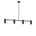 Myhouse Lighting Generation Lighting - GLC2074MBK - Four Light Linear Chandelier - Zentro - Midnight Black