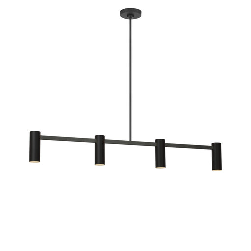 Myhouse Lighting Generation Lighting - GLC2074MBKE - Four Light Linear Chandelier - Zentro - Midnight Black
