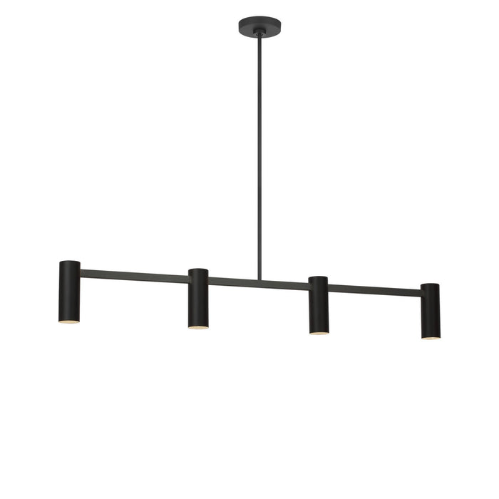 Myhouse Lighting Generation Lighting - GLC2074MBKE - Four Light Linear Chandelier - Zentro - Midnight Black