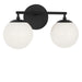 Myhouse Lighting Generation Lighting - GLV1842MBKE - Two Light Vanity - Nube - Midnight Black