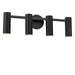 Myhouse Lighting Generation Lighting - GLV2084MBK - Four Light Vanity - Zentro - Midnight Black