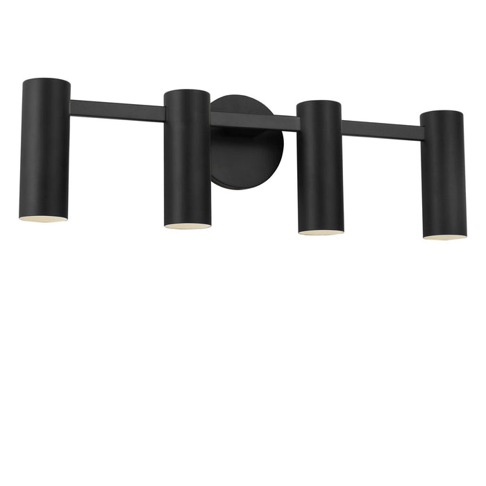Myhouse Lighting Generation Lighting - GLV2084MBKE - Four Light Vanity - Zentro - Midnight Black