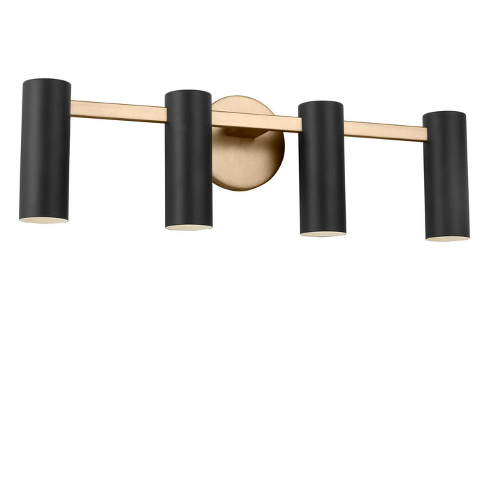 Myhouse Lighting Generation Lighting - GLV2084SBE - Four Light Vanity - Zentro - Satin Brass
