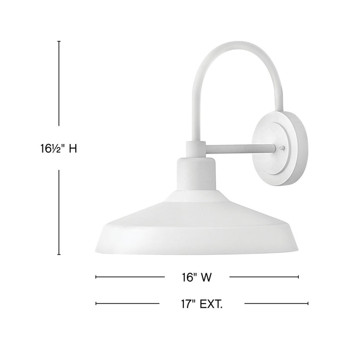Myhouse Lighting Hinkley - 12070TW - LEDWall Mount Barn Light - Forge - Textured White