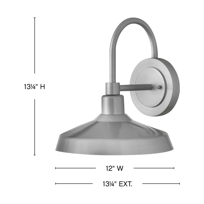 Myhouse Lighting Hinkley - 12075AL - LEDWall Mount Barn Light - Forge - Antique Brushed Aluminum