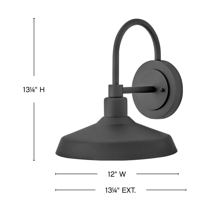 Myhouse Lighting Hinkley - 12075BK - LEDWall Mount Barn Light - Forge - Black