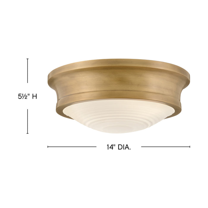 Myhouse Lighting Hinkley - 45123HB - LED Flush Mount - Ellis - Heritage Brass