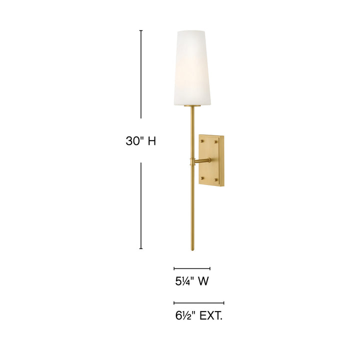 Myhouse Lighting Hinkley - 46951LCB - LED Wall Sconce - Saunders - Lacquered Brass