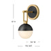 Myhouse Lighting Hinkley - 54560LCB-BK - LED Wall Sconce - Bowie - Lacquered Brass