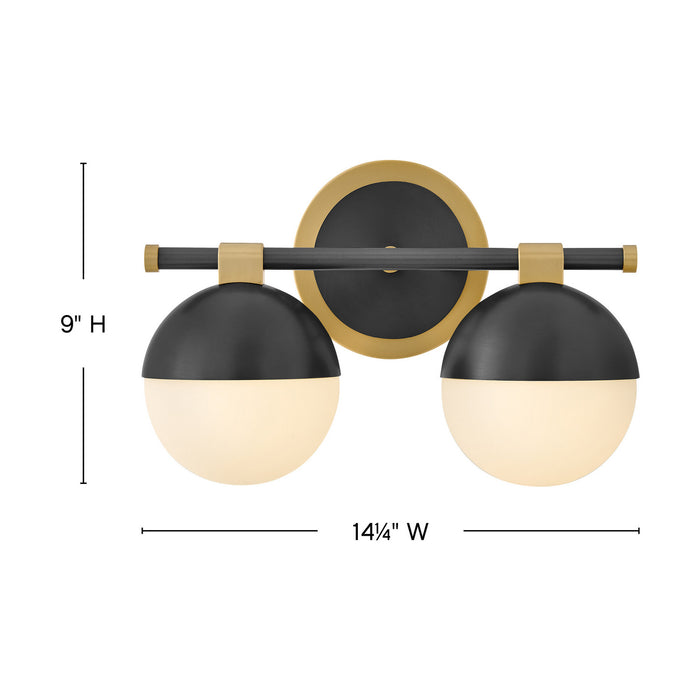 Myhouse Lighting Hinkley - 54562LCB-BK - LED Vanity - Bowie - Lacquered Brass