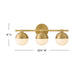 Myhouse Lighting Hinkley - 54563LCB - LED Vanity - Bowie - Lacquered Brass
