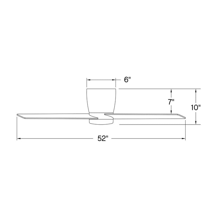 Myhouse Lighting Hinkley - 910852FMB-LDA - 52" Ceiling Fan - Ari - Matte Black