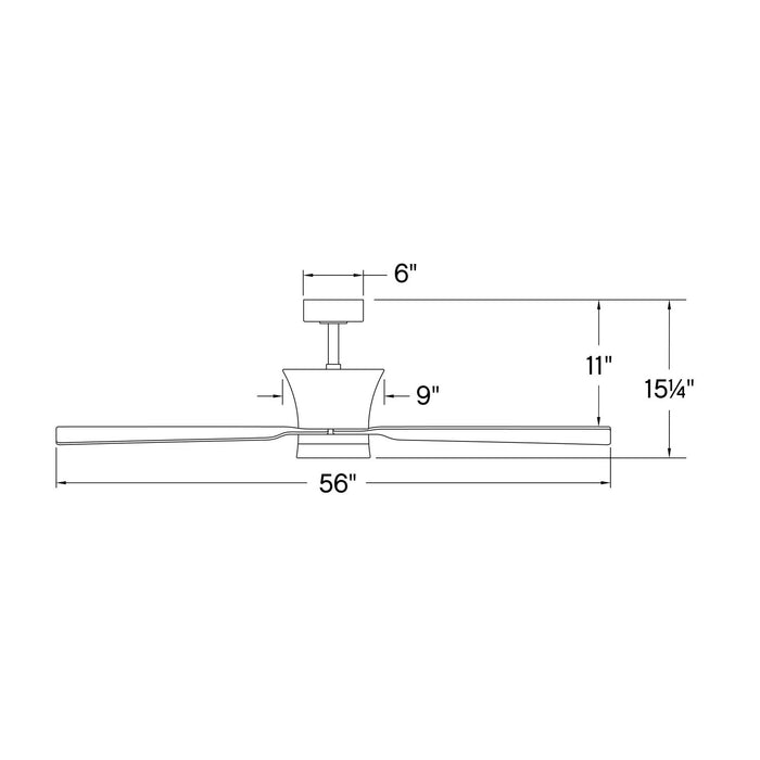 Myhouse Lighting Hinkley - 910956FMW-LDD - 56" Smart Fan - Vosh - Matte White
