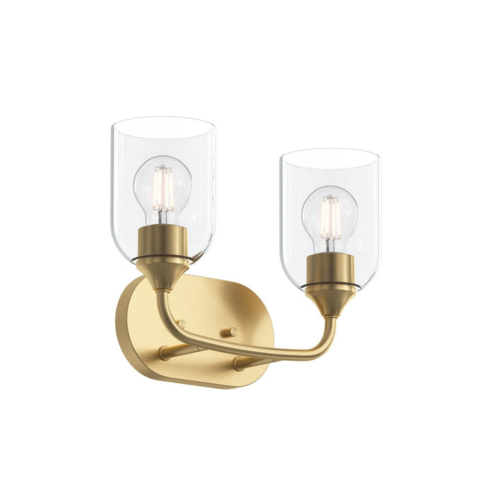 Myhouse Lighting Progress Lighting - P300572-191 - Two Light Bath Vanity - Ilia - Brushed Gold