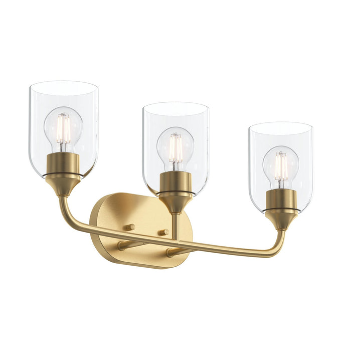 Myhouse Lighting Progress Lighting - P300573-191 - Three Light Bath Vanity - Ilia - Brushed Gold
