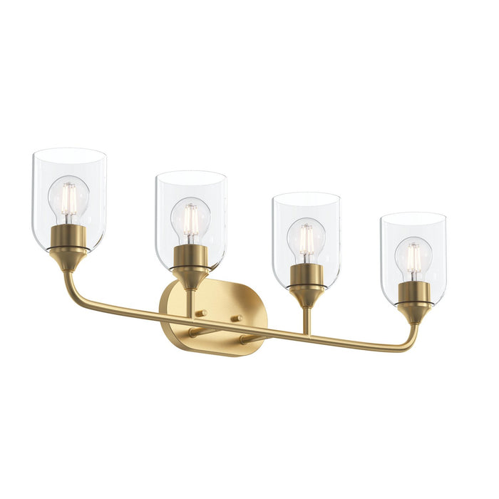 Myhouse Lighting Progress Lighting - P300574-191 - Four Light Bath Vanity - Ilia - Brushed Gold