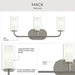 Myhouse Lighting Progress Lighting - P300576-009 - Three Light Bath Vanity - Mack - Brushed Nickel