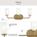 Myhouse Lighting Progress Lighting - P300576-191 - Three Light Bath Vanity - Mack - Brushed Gold