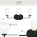 Myhouse Lighting Progress Lighting - P300576-31M - Three Light Bath Vanity - Mack - Matte Black