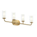 Myhouse Lighting Progress Lighting - P300577-191 - Four Light Bath Vanity - Mack - Brushed Gold