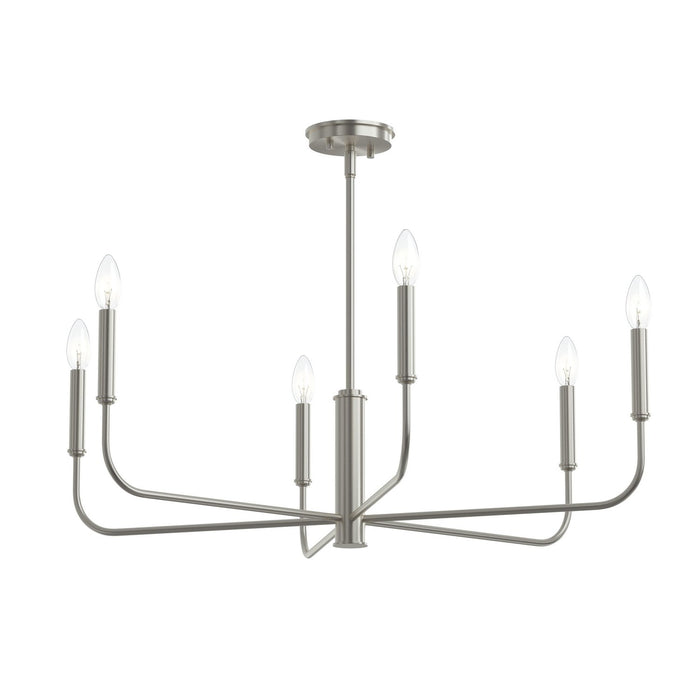 Myhouse Lighting Progress Lighting - P400448-009 - Six Light Chandelier - Reines - Brushed Nickel