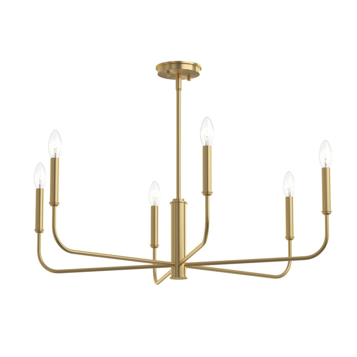 Myhouse Lighting Progress Lighting - P400448-191 - Six Light Chandelier - Reines - Brushed Gold